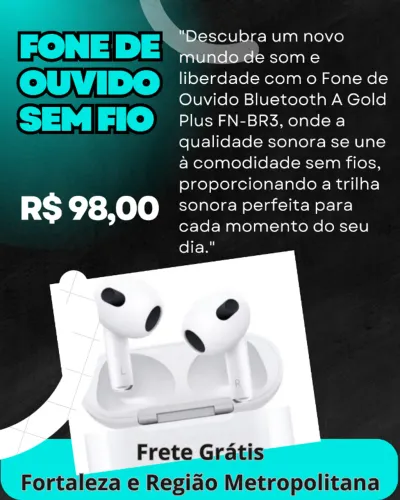 Fone de Ouvido Bluetooth A Gold Plus FN-B
