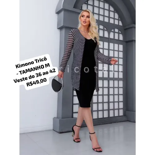 Kimono Tricô M - Veste 36 ao 42