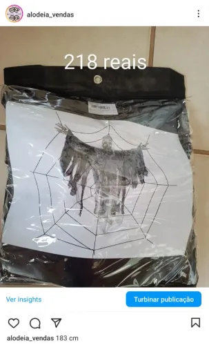 Decoração Halloween Fantasma na Teia