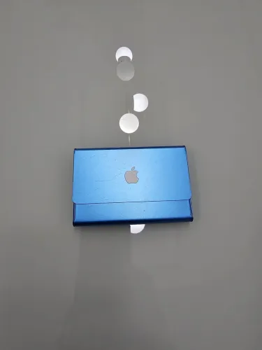 Porta Cartões Metal Azul Apple - Loja Cupertino