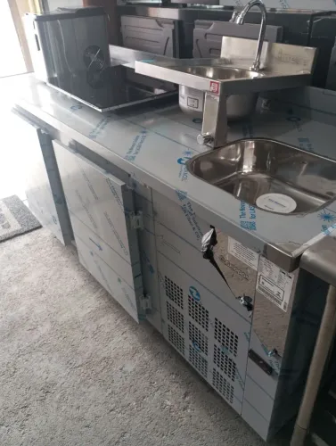 NZ. Balcão de serviço refrigerado com pia 2 metros Gelopar