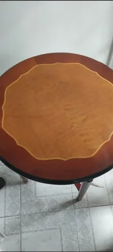 Mesa de canto em madeira Marchetaria Georgio II 