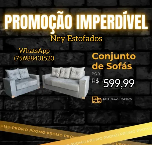 Conjunto de Sofás Imperdivel - R$ 599,99