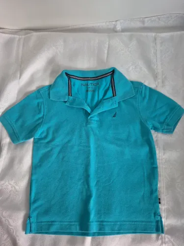 Camisa Polo Nautica Infantil - Azul Turquesa