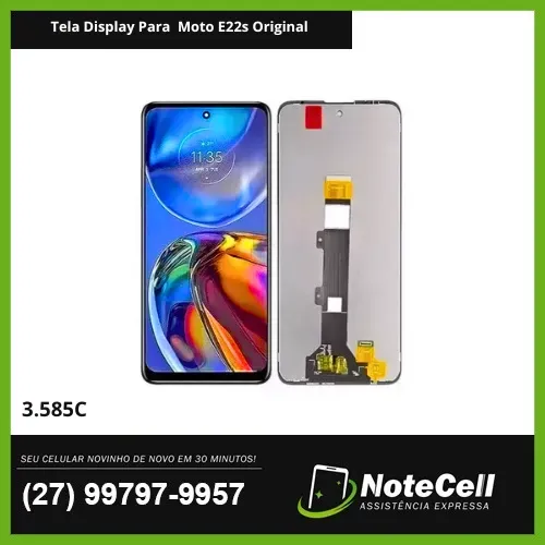 Tela Display Para Moto E22s Original 3.585C - Instalação Expressa Em 30 Minutos!