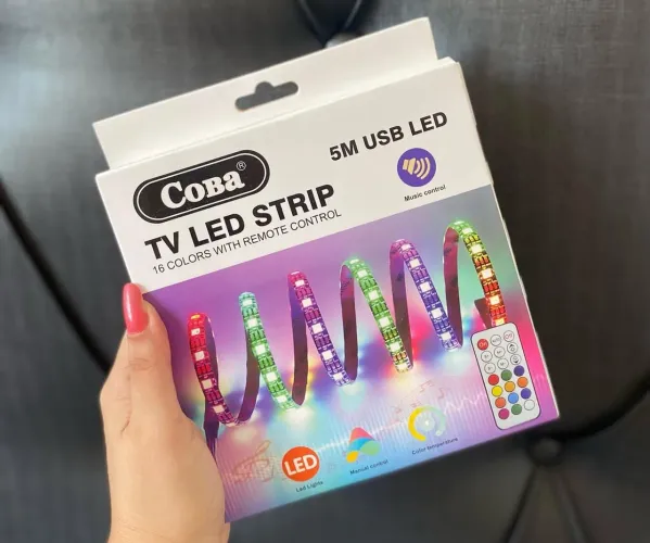Fita LED TV 5M com Controle Remoto - Segurança e Decoração