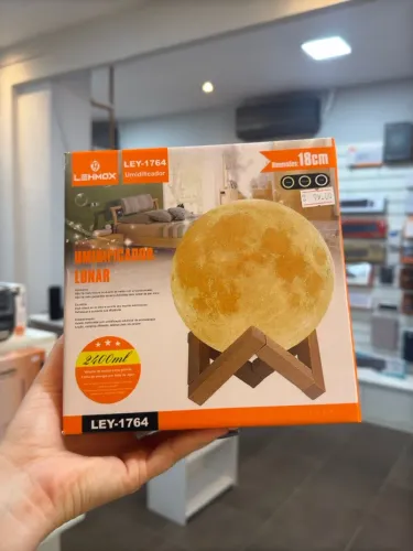Umidificador Lunar LED 3D - Decoração e Aroma