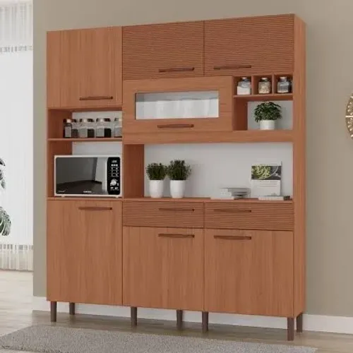 Armário De Cozinha Siena 100% Mdf Tuboarte 7 Portas E 2 Gavetas