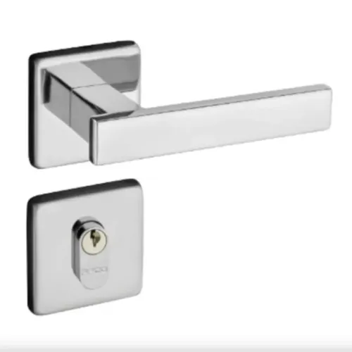 Fechadura Pado Externa Roseta Quadrada Concept 408 40mm Cromada