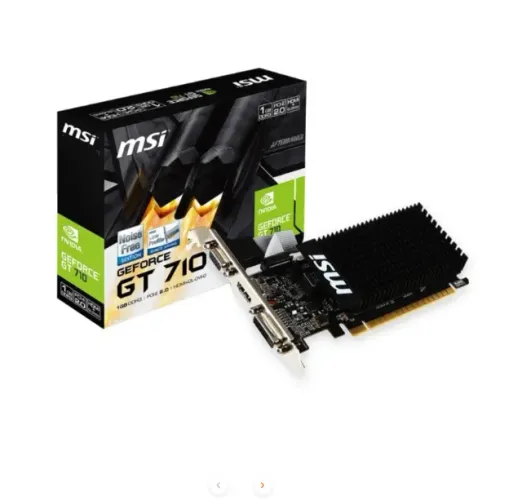 Placa de vídeo msi nvidia geforce gt 710 1gd3h lp 1gb, ddr3 pouco usada novinha