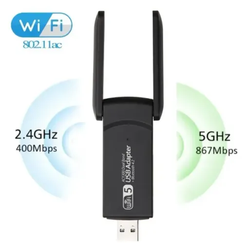 Adaptador antena Wifi 5ghz Usb 3.0 Dual 5g 1300mbps notebook e Pc