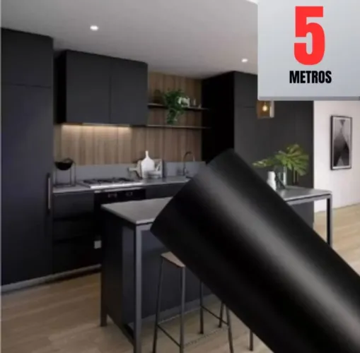 Papel de parede preto 5metros x 45cm 45,00 o rolo