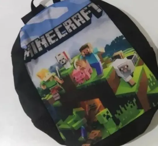 Mochila para escola menino Minecraft 