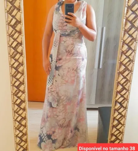Vestido longo floral tamanho 38
