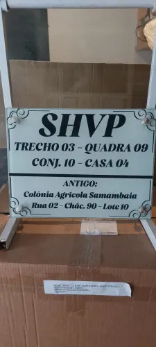 Placa de endereço vidro temperado 40 X 30