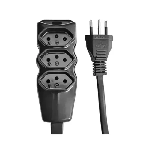 Extensão Elétrica Megatron Tamanho 3M Cabo 0,75mm 2P+T - WZetta