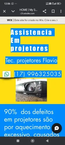Manutenção consertos e instalação de projetores