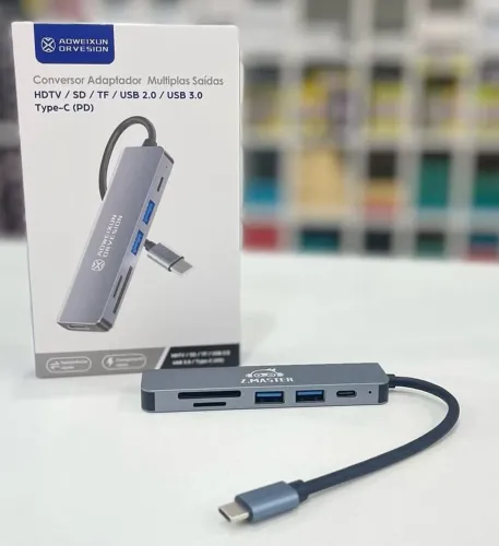 Adaptador USB-C 7  - HDTV, SD, TF, USB 2.0/3.0
