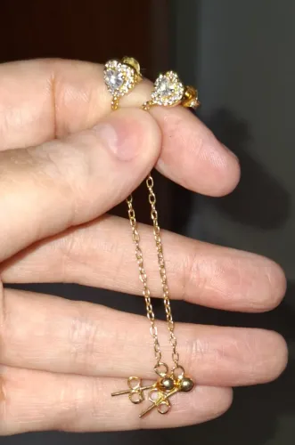 Brinco Ear Line Dourado