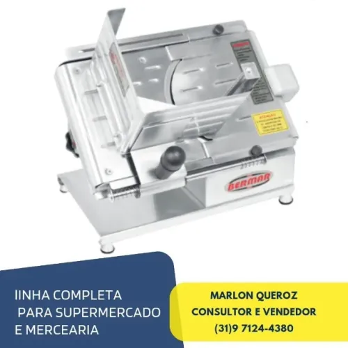 Fatiador de Frios Bermar Inox Lamina 22 Novo