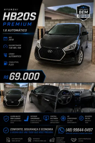 Hyundai HB20S Premium 1.6 Flex 16V Aut. 4P 2018