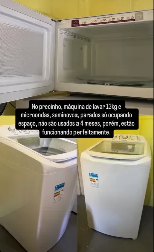 Máquina de lavar e Microondas