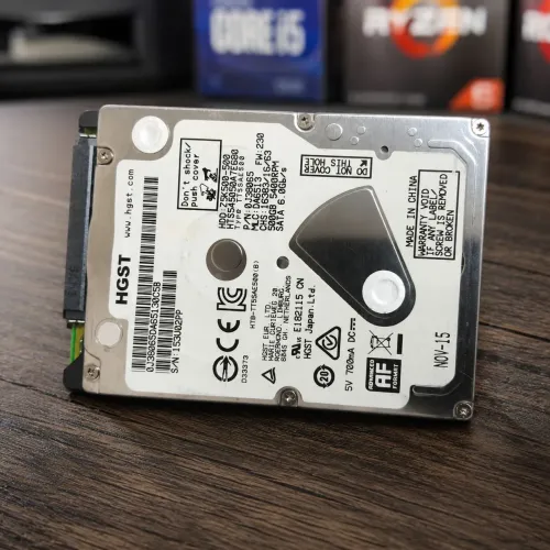 HD HGST 500GB SATA 2.5" 5400RPM - Testado e Funcionando