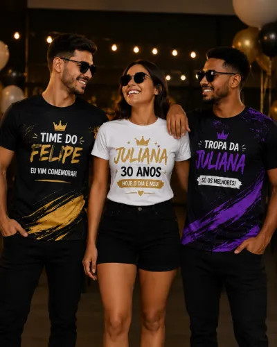10 Camisas Personalizadas para Aniversário 30 anos | Estampa Profissional