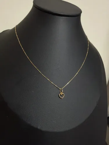Colar em ouro 18k com pingente coração/ Garantia/ Loja física