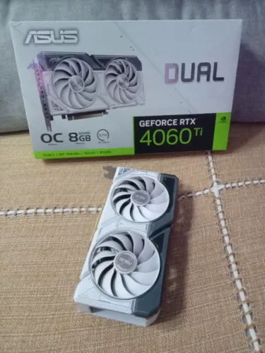 Placa De Vídeo Rtx 4060 Ti, Dual, White Oc 8g, GDDR6 128 Bits
