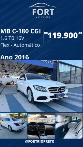 Mercedes-Benz C-180 CGI Exc. 1.6/1.6 Flex TB 16V Aut. 2017