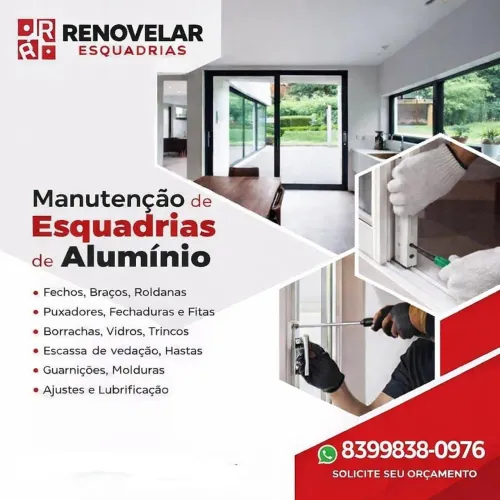 Manutenção em esquadrias de ferro e alumínio 