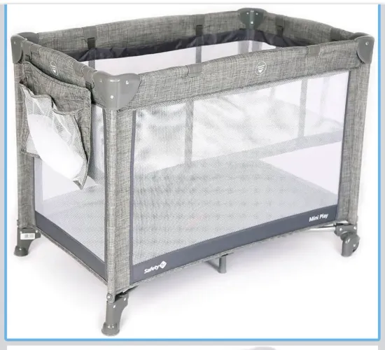 VENDO: Berço Safety 1st Mini Play - Grey Denim