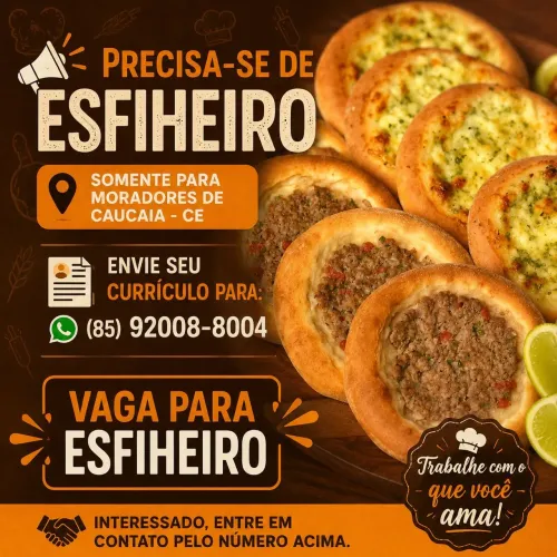 Preciso de esfirreiro Caucaia
