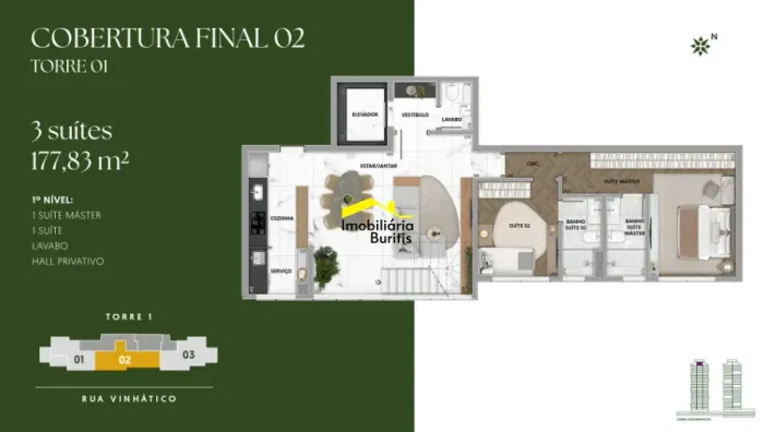 Cobertura à venda, 3 quartos, 3 suítes, 3 vagas, VALE DO SERENO - NOVA LIMA/MG