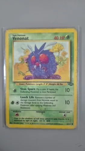Carta pokemon venonat 63/64 ano:1995