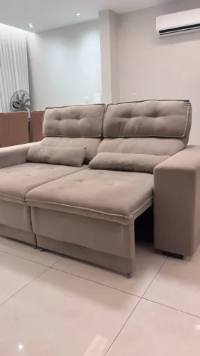 Sofá 2 Lugares Retrátil | Suede 2,0m x 1,20m