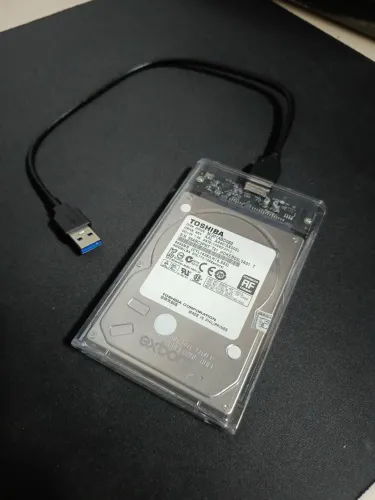HD Externo 500GB USB 3.0 Case Transparente - Saúde 100% CrystalDisk (Unidades)