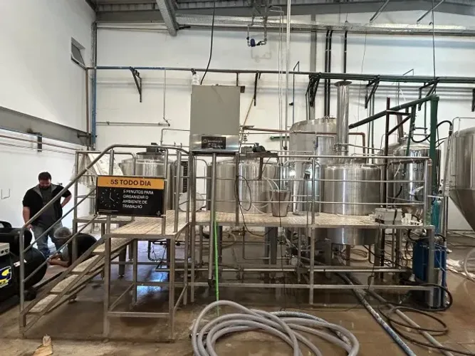 Cozinha cerveja 1.000L úteis (vapor) - ENTREGA IMEDIATA