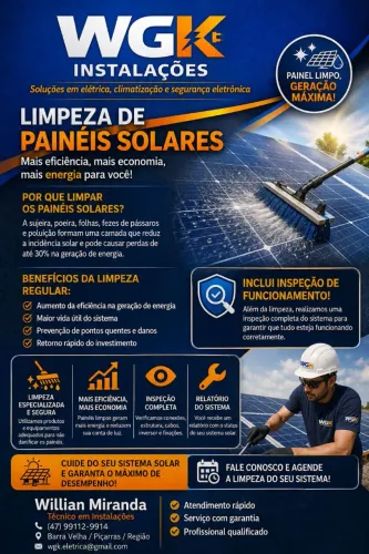 Limpeza de Painéis Solares | Mais Eficiência e Economia! ?