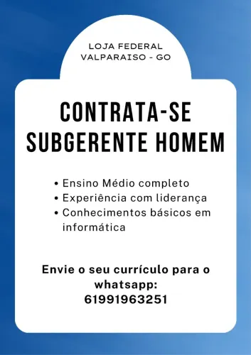 Vaga de SubGerente em Valparaíso