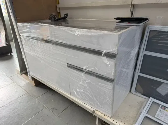 Gabinete de cozinha branco 120cm