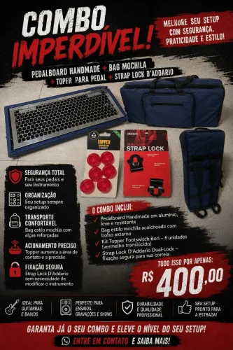 Pedalboard + bag mochila + tropper + strap