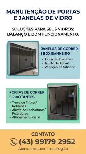 Conserto de Portas e Janelas de vidros