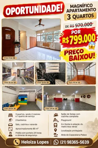 Magnífico apartamento em Copacabana