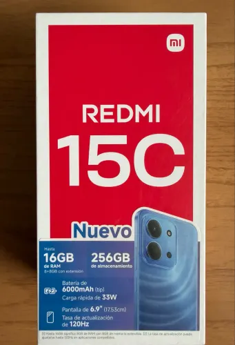 Celular Redmi 15C 16GB e 256GB, novo na caixa