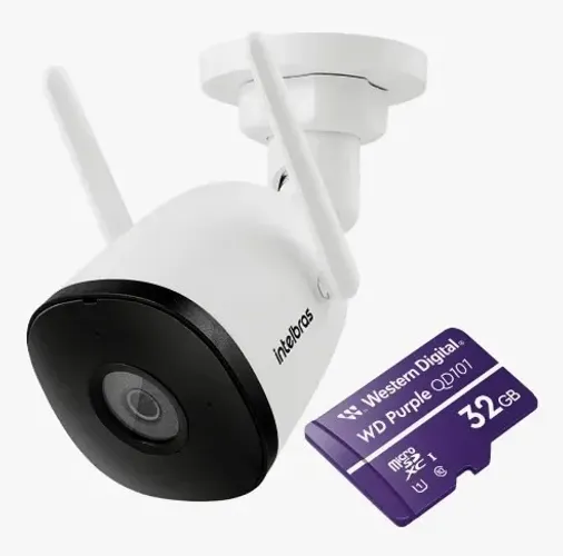 Camera sem fio intelbras im5 sc mibo com cartao de 32gb