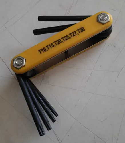 Kit chaves Torx cromo vanádio 6 pç