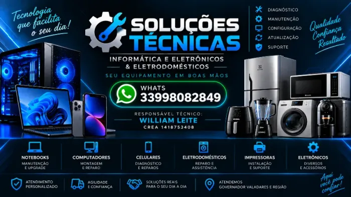 Soluçoes técnicas: informatica, eletrodomesticos, perifericos