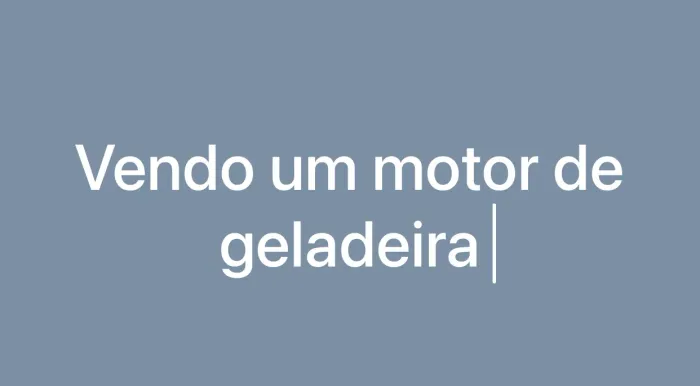 Vendo um motor de geladeira 